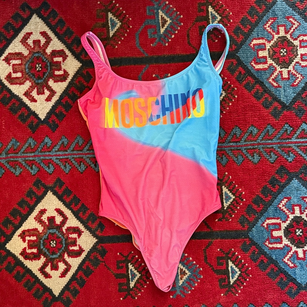 Moschino SOLD OUT Colorful ONE PIECE SWIM Swimsuit NWT SZ 40